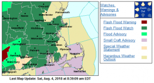 Flash Flood Watch in effect through much of the area – Fall River Reporter