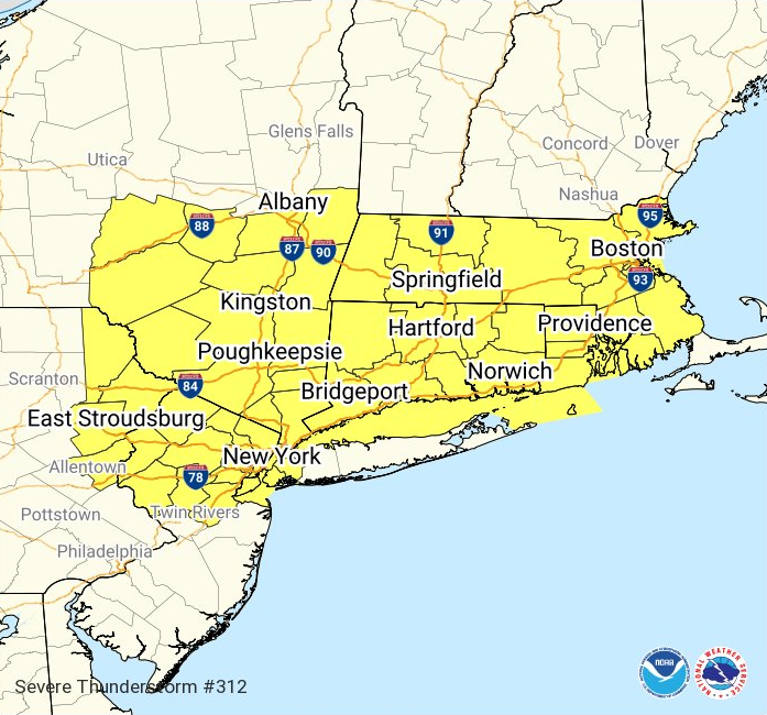 Severe Thunderstorm Watch Issued Sunday For Much Of Ma Ri Ct Fall River Reporter