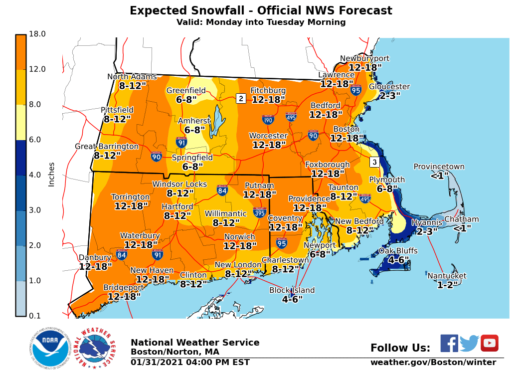 Winter Storm Watch upgraded to Warning as snow amounts jump for