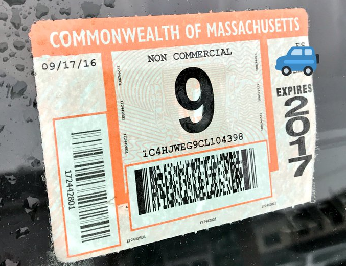 Massachusetts Inspection Sticker 