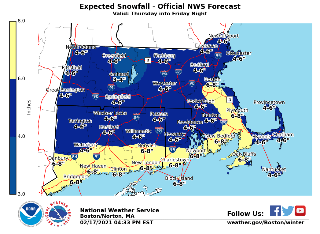 Winter Weather Advisory issued for Massachusetts, Rhode Island