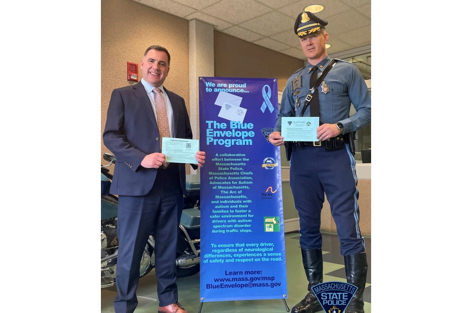 Massachusetts State Police, Fall River Police announce Blue Envelope Program to foster safe environment for neuro-diverse, autistic drivers